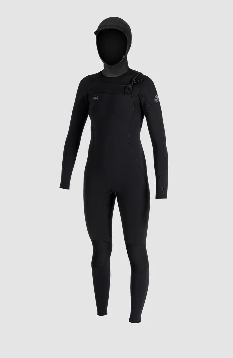 Epic 6/4 Chest Zip Wetsuit with Hood | A05 BLK/BLK/BLK