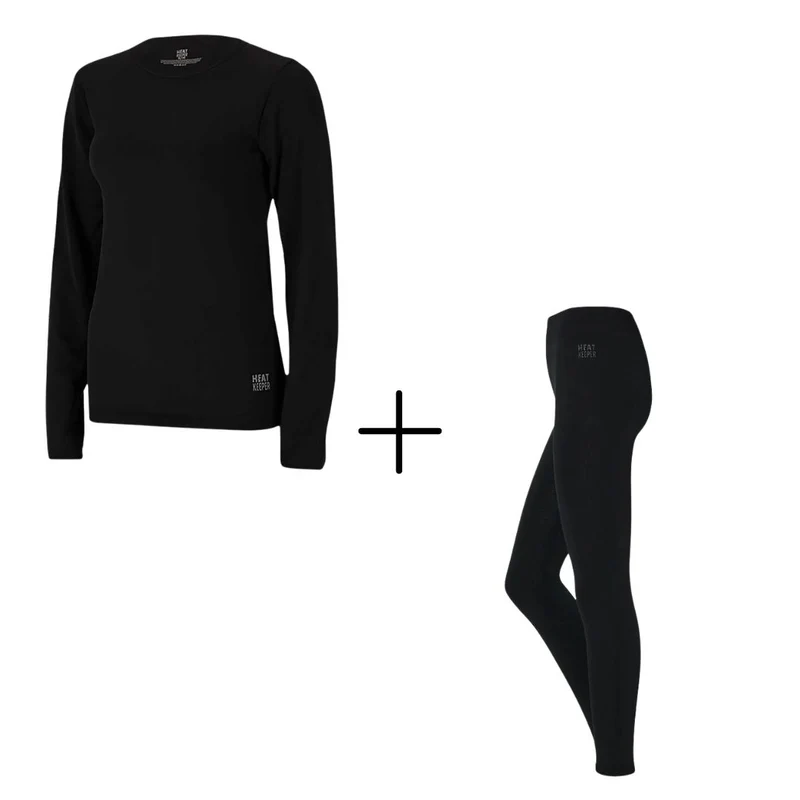 Thermoset dames - Zwart - Legging en T-shirt