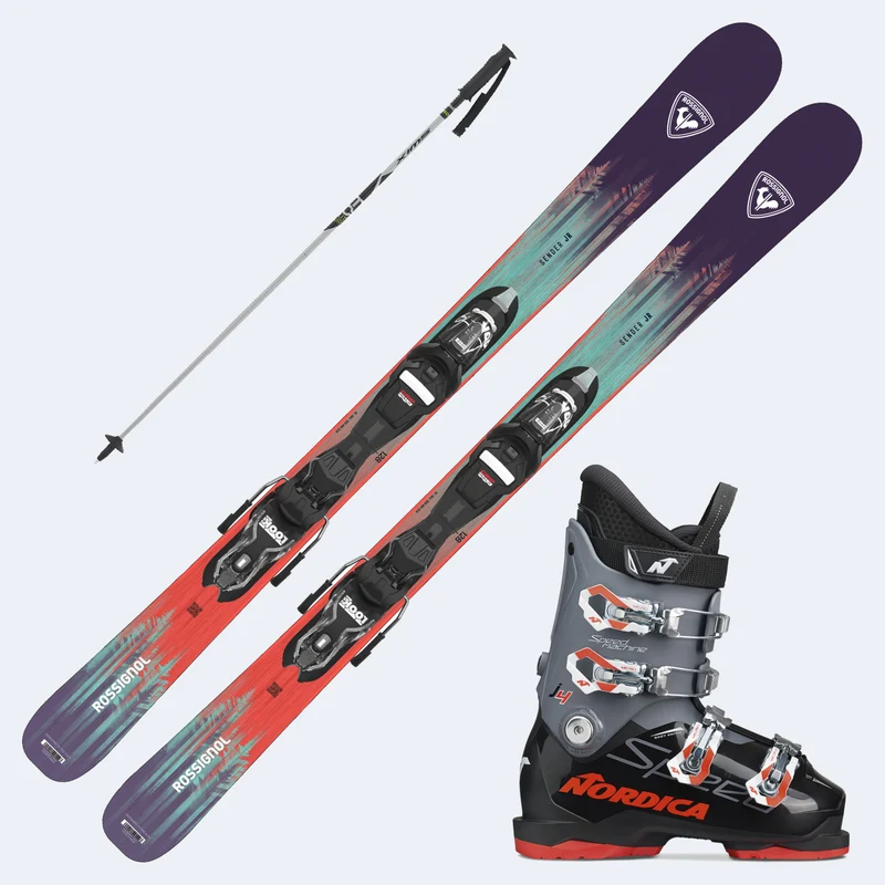 2027 Rossignol Sender Junior Skis with SpeedMachine J Boots and Poles