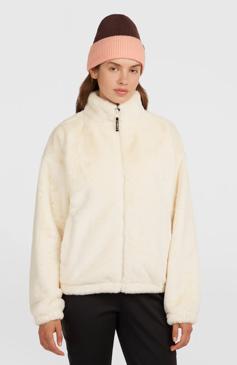 O'Neill Must-Have jas van imitatiebont met volledige rits | Linen White