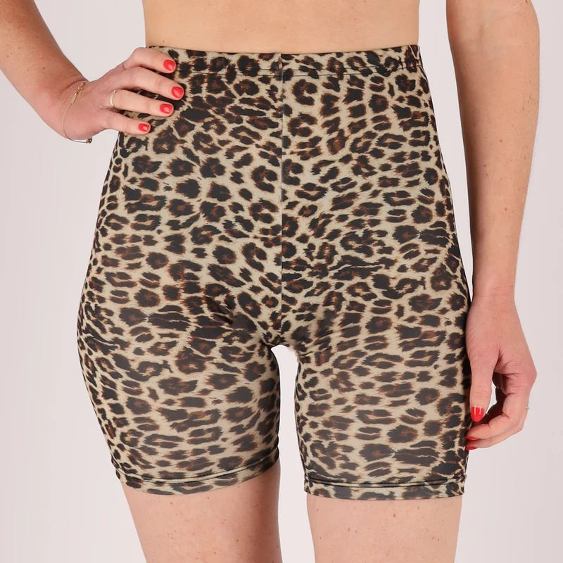 Korte legging dames - Bikershort - Leopard/Zebra Design - 2-Pack