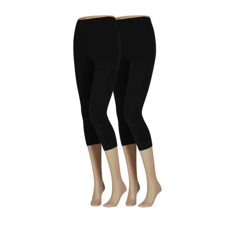 Katoenen Dames Legging - Capri - 2-Pack