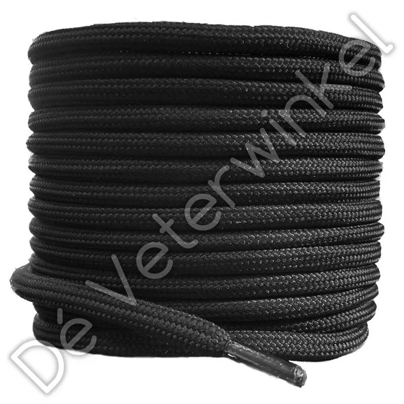 Rond 6mm(!) polyester Zwart