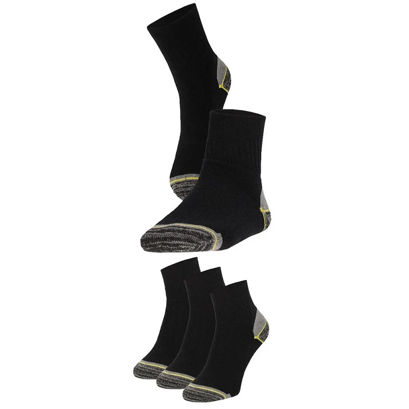 Katoenen werksokken - Badstof zool - Multi color - 3-Pak