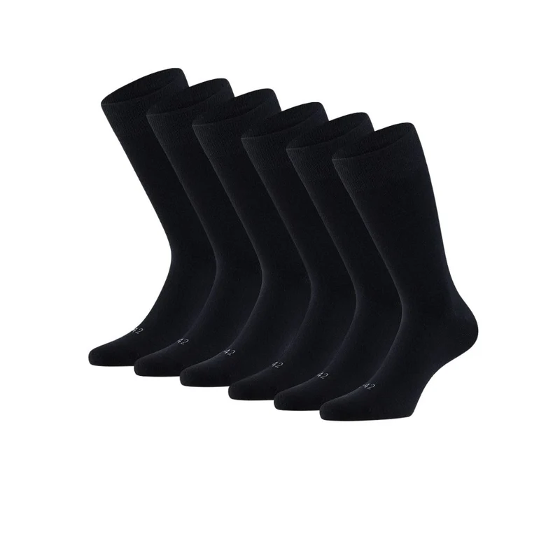 Merino Wollen Sokken - Unisex - Zwart - 6-Pak