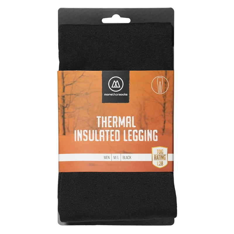 Morethansocks - Thermolegging heren - Zwart - 2-Stuks