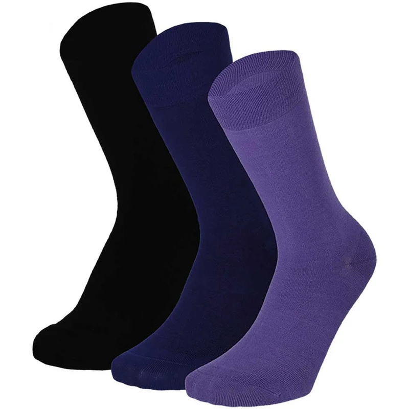 Bamboe sokken - Kleurvol - Unisex - 3-Pack - Multi Paars