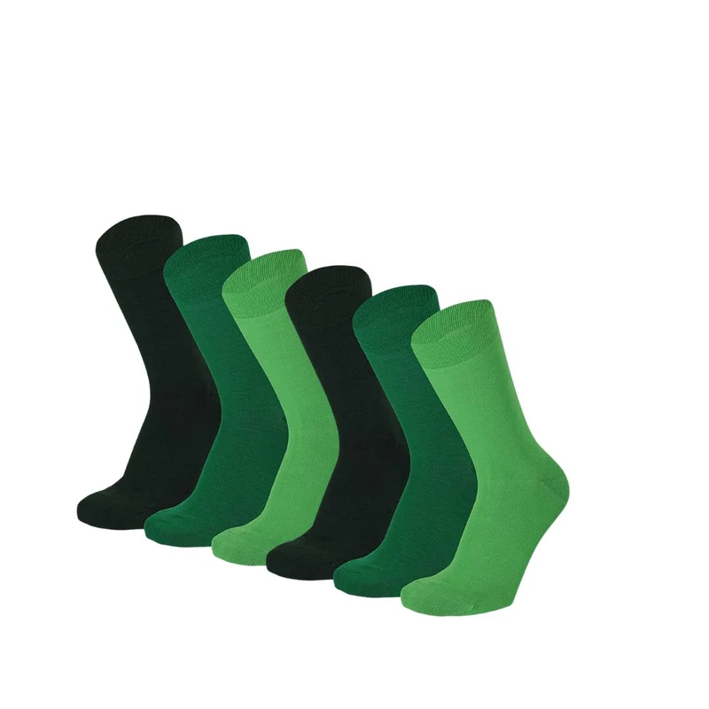 Bamboe sokken - Kleurvol - Unisex - 6-Pack - Multi Groen