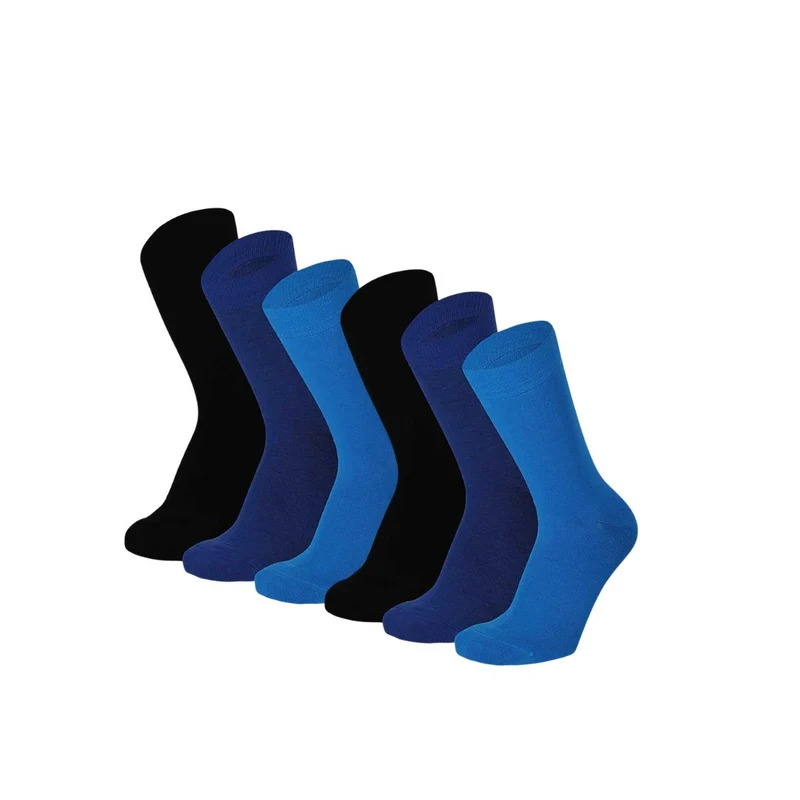 Bamboe sokken - Kleurvol - Unisex - 6-Pack - Multi Blauw