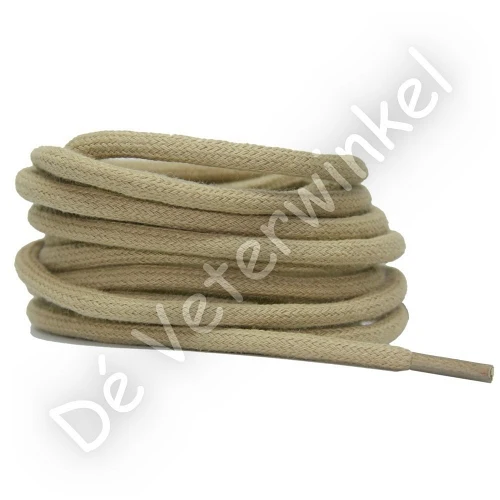 Rond 5mm katoen Donkerbeige
