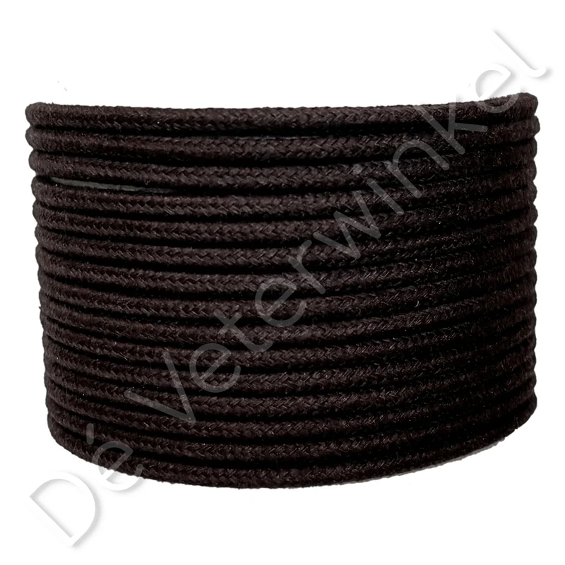 Rond 4mm katoen Donkerbruin