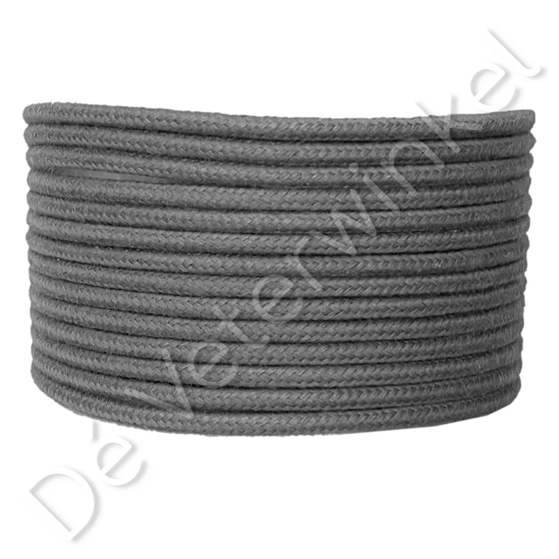 Rond 4mm katoen Grijs