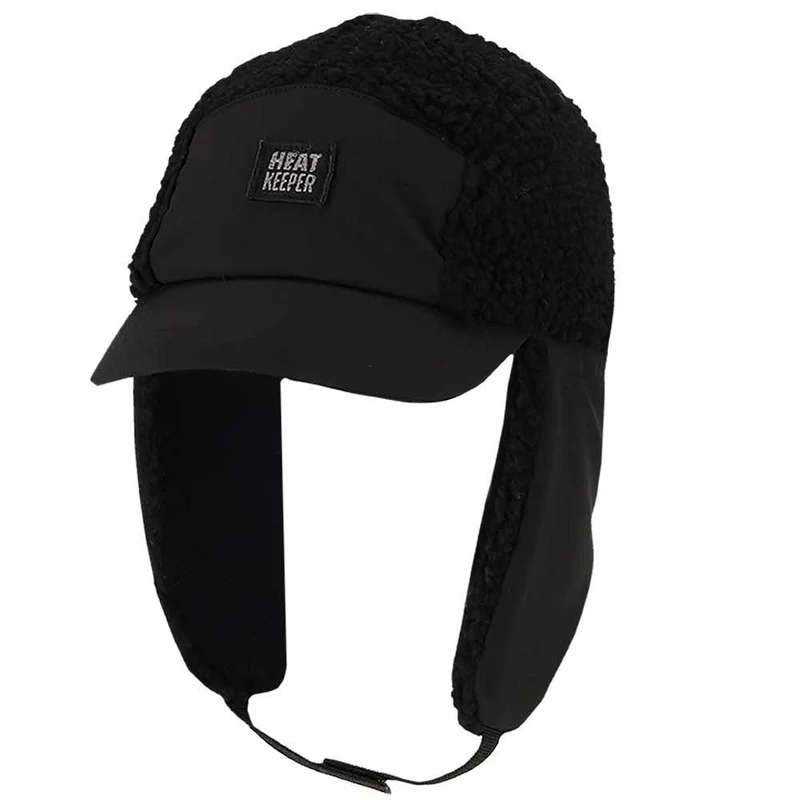 Thermo winterpet heren - Teddy - Zwart