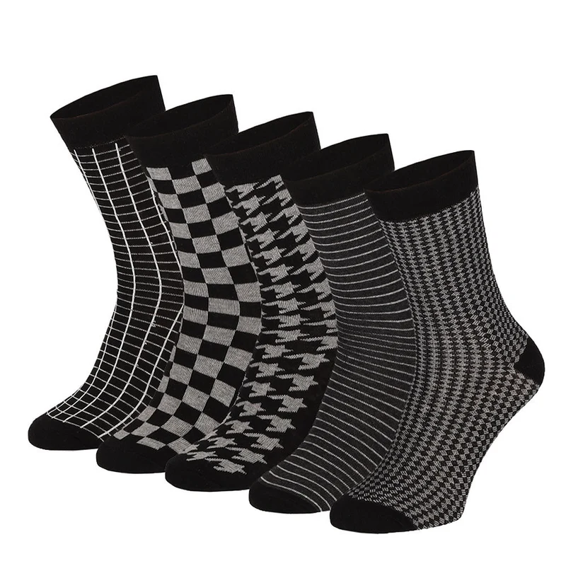 Katoenen sokken - Heren - Ruitmotief - 10-Pack