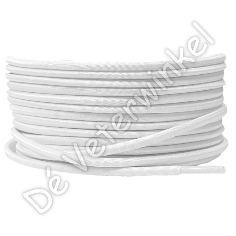 Rond 3mm ELASTIEK Wit