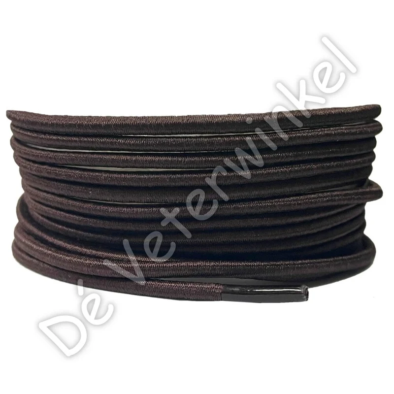 Rond 3mm ELASTIEK Donkerbruin
