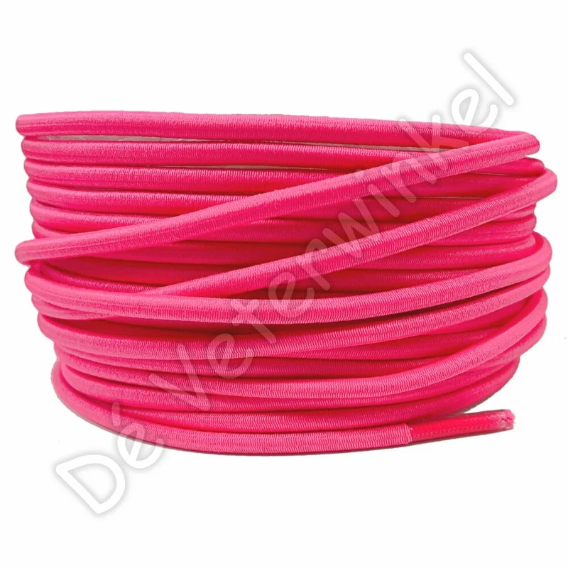 Rond 3mm ELASTIEK Neon Roze