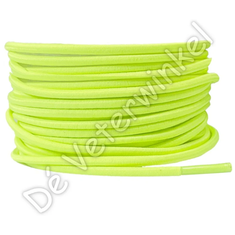 Rond 3mm ELASTIEK Neon Geel