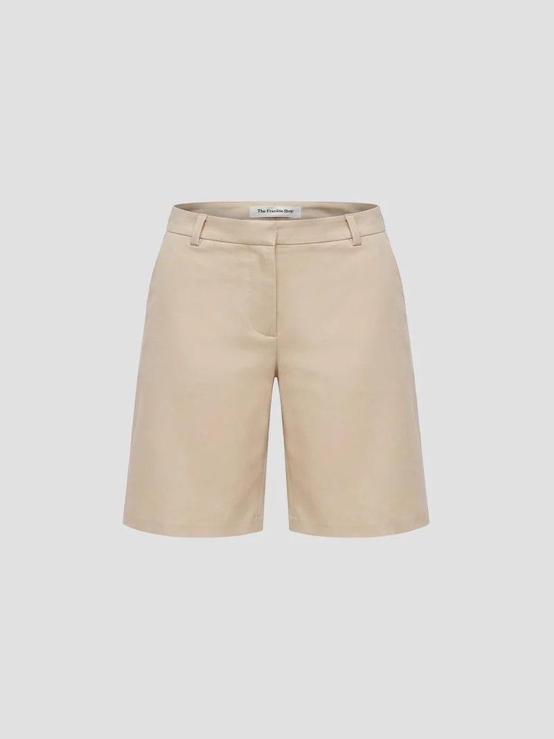 Marfa cotton pleated bermuda