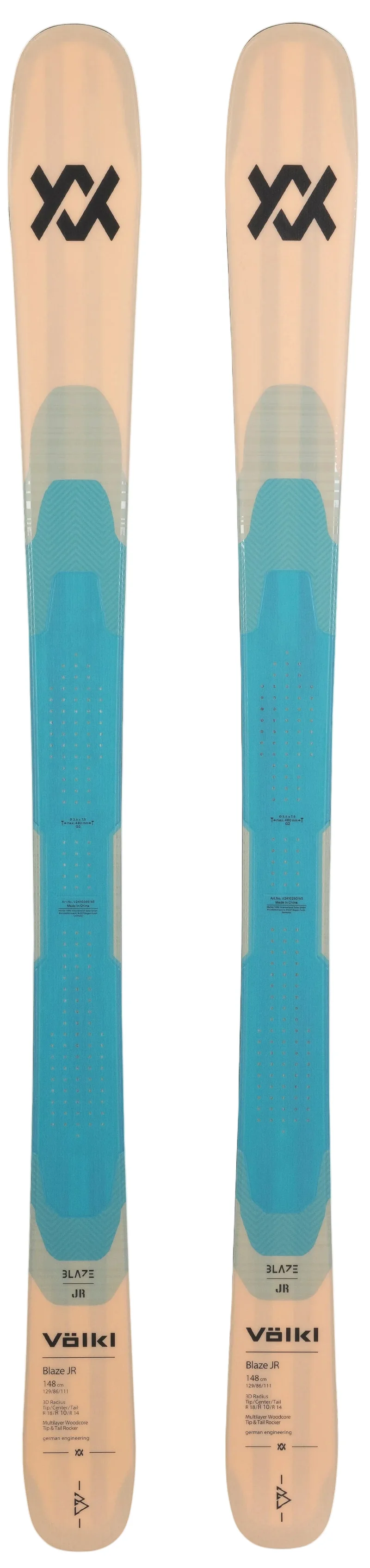 Volkl BLAZE JUNIOR ORANGE FLAT 26/27