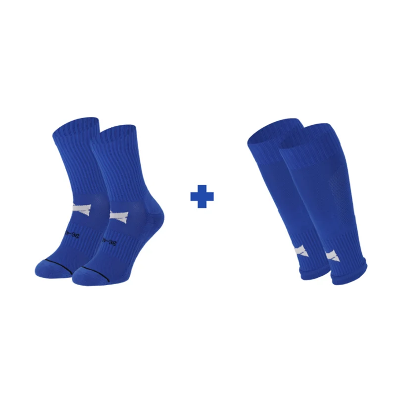 Gripsokken voetbal + Bovenstuk - 2 x 2 Paar - Kobalt Blauw