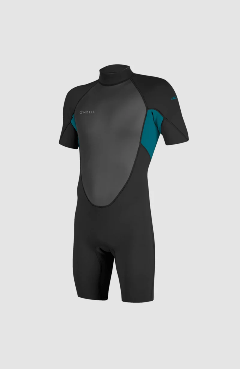 Reactor-2 2mm Back Zip Short Sleeve Spring Wetsuit | BLACK/TIDE POOL