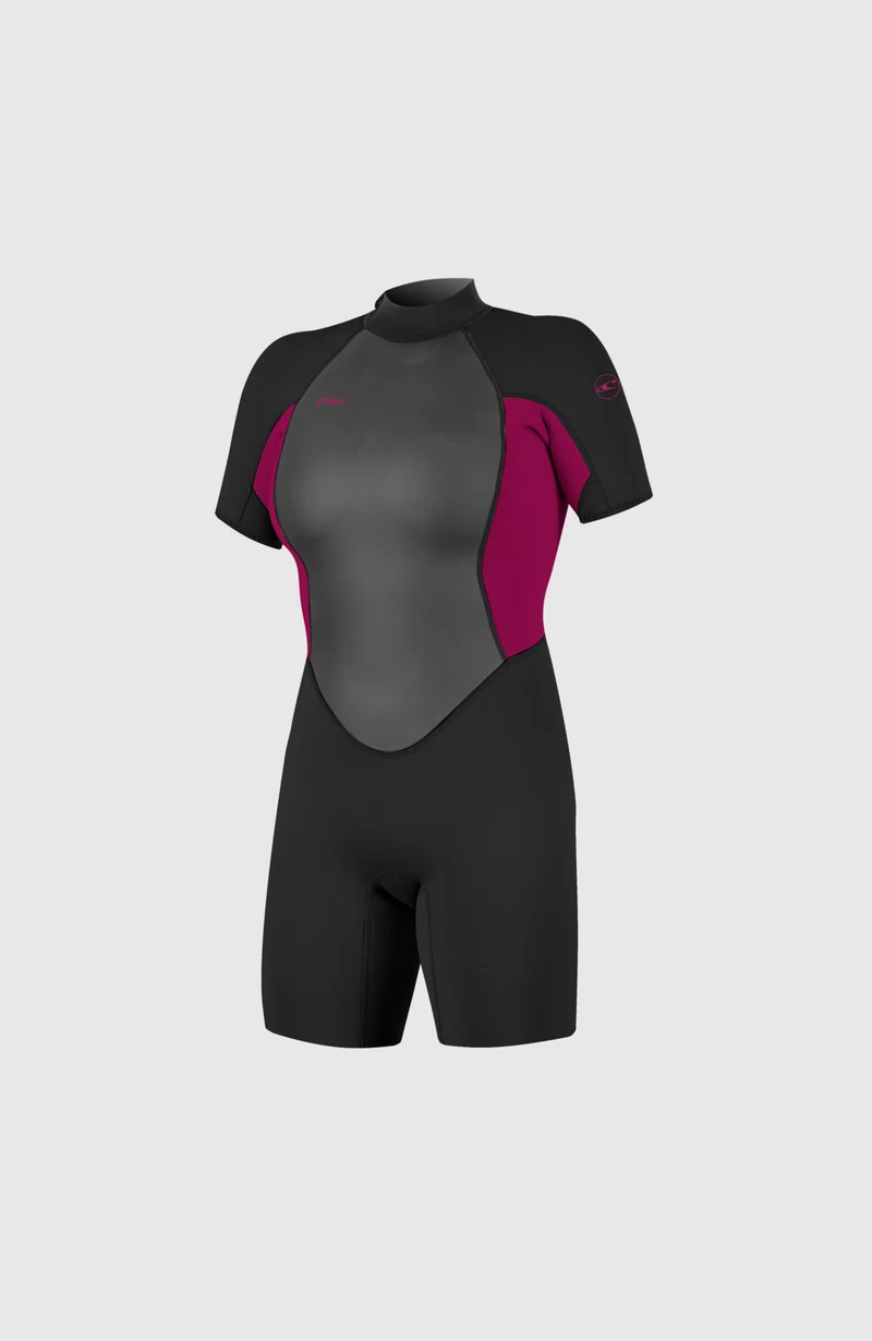 Reactor-2 2mm Back Zip Short Sleeve Spring Wetsuit | BLK/PUNKPNK