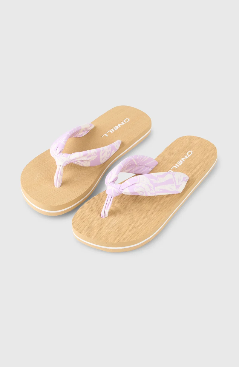 Ditsy Sun slippers | Purple Island Sky