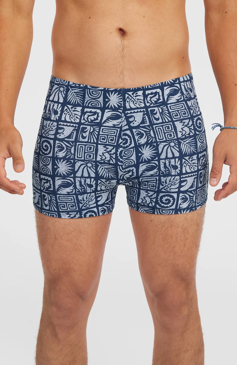 Essentials All-Over-Print zwemboxer | Dark Blue Bricks