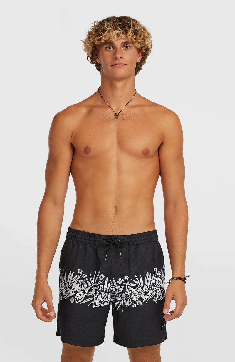 O'Neill Uni Flower 16'' zwembroek | Black Tropical Stripe