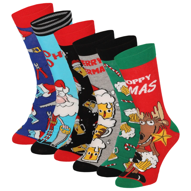 Kerstsokken - Heren - 6-Pack