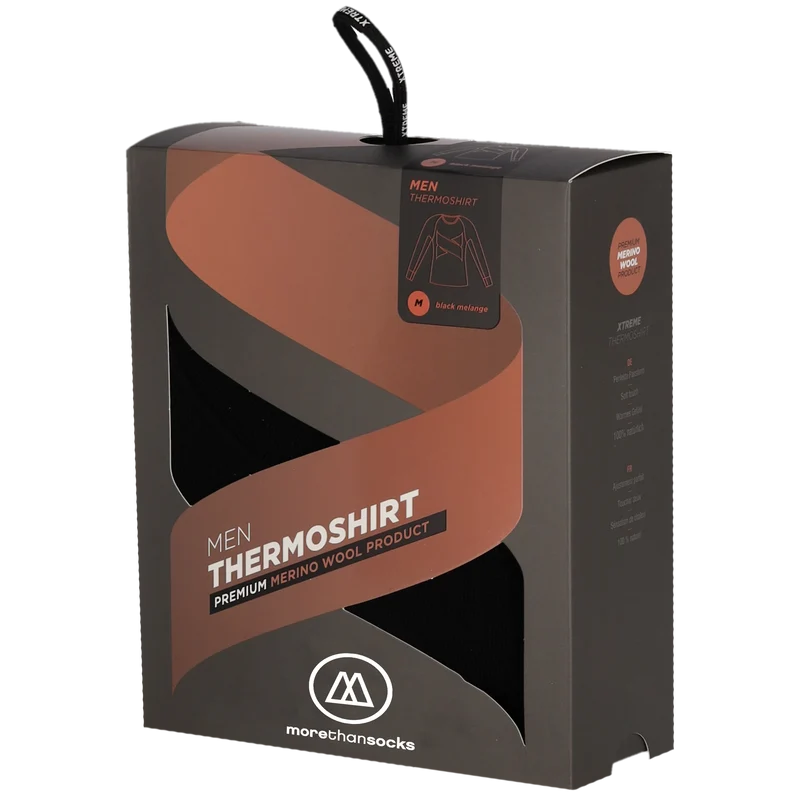 Morethansocks - Thermo (onder) shirt heren - Merino Wol - 1-Stuk