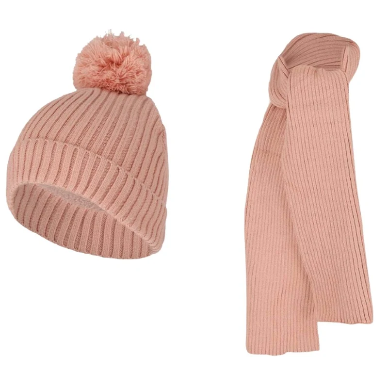 Sjaal + Muts meisjes - Ribbed - 2 t/m 8 jaar