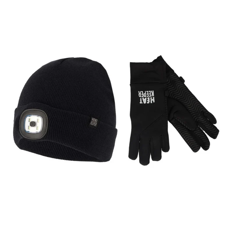 Thermo set kids - Muts met led licht + Handschoenen