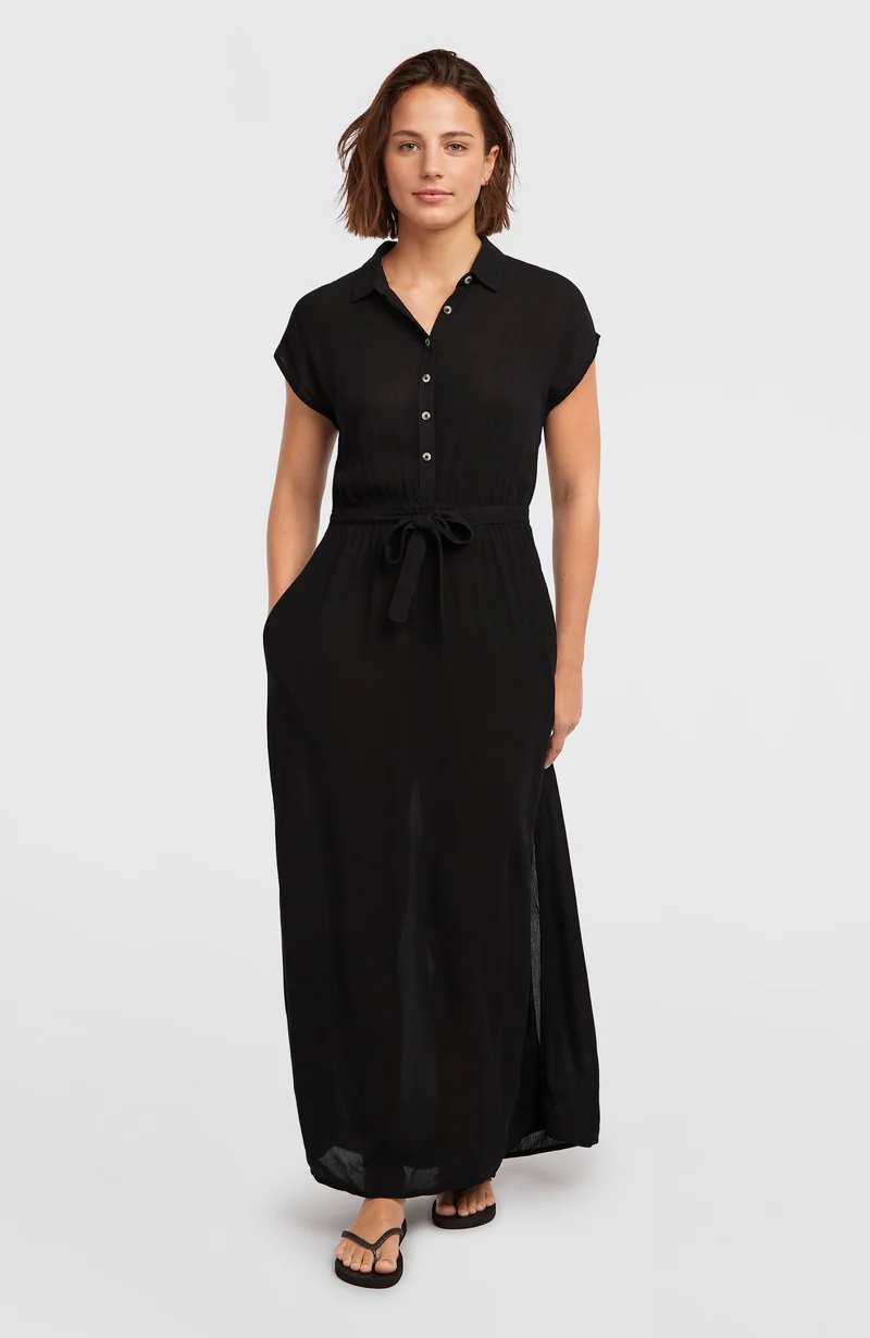 Lori Maxi overhemdjurk | Black Out
