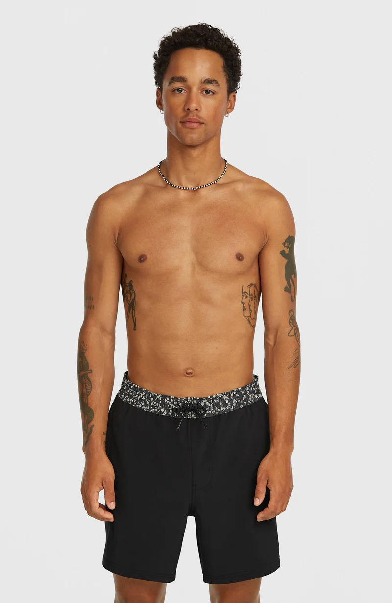 Pocket Print 16'' zwembroek | Black Out