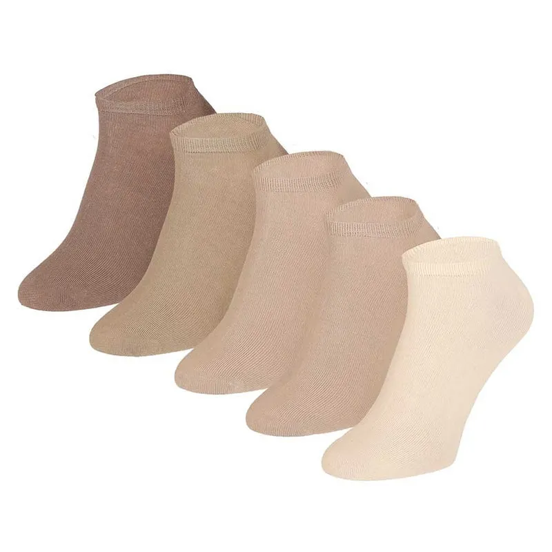 Heren Sneakersokken - Beige - 5-Pak