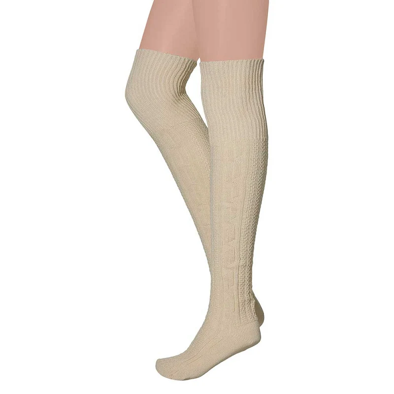 Tiroler over kniekousen extra lang Offwhite