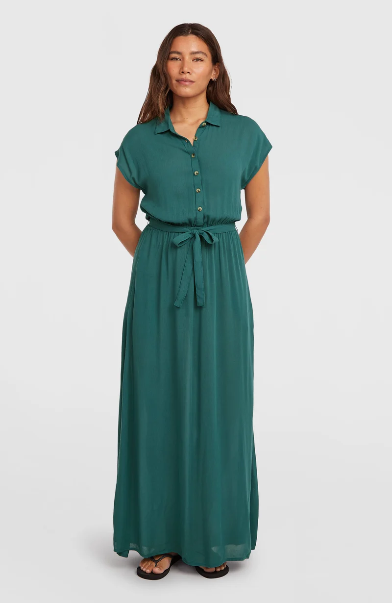 Lori Maxi overhemdjurk | Botanical Heat