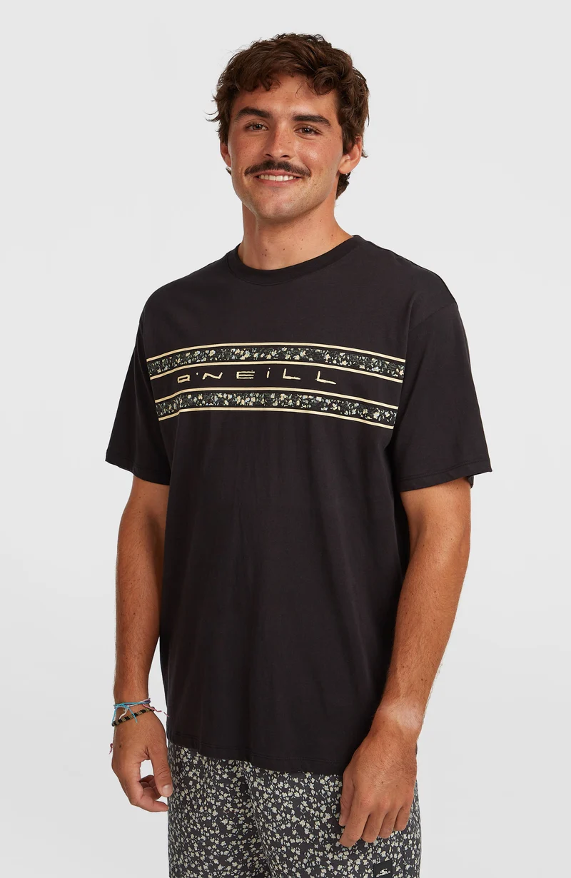 O'Neill Flower Stripe T-shirt | Black Out