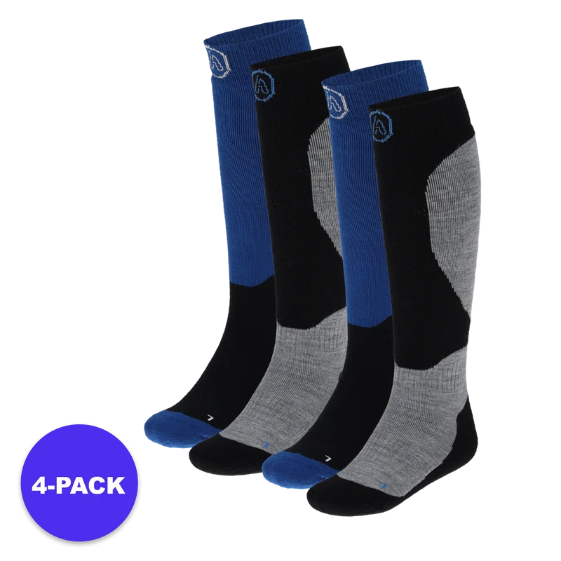 Unisex skisokken voor kinderen - 4-Pack - Voordeelpakket