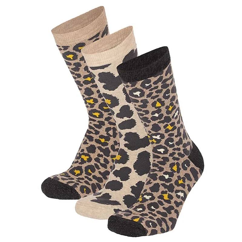 Badstof dames sokken met print (6-Pak)