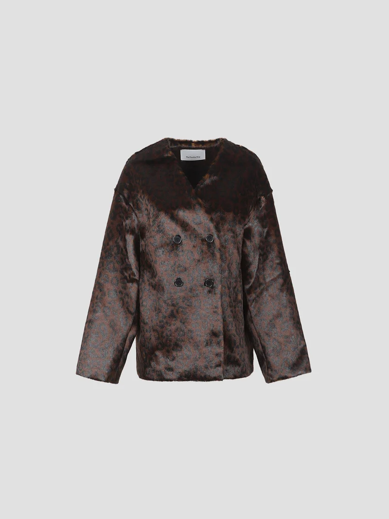 Valentina faux fur leopard jacket