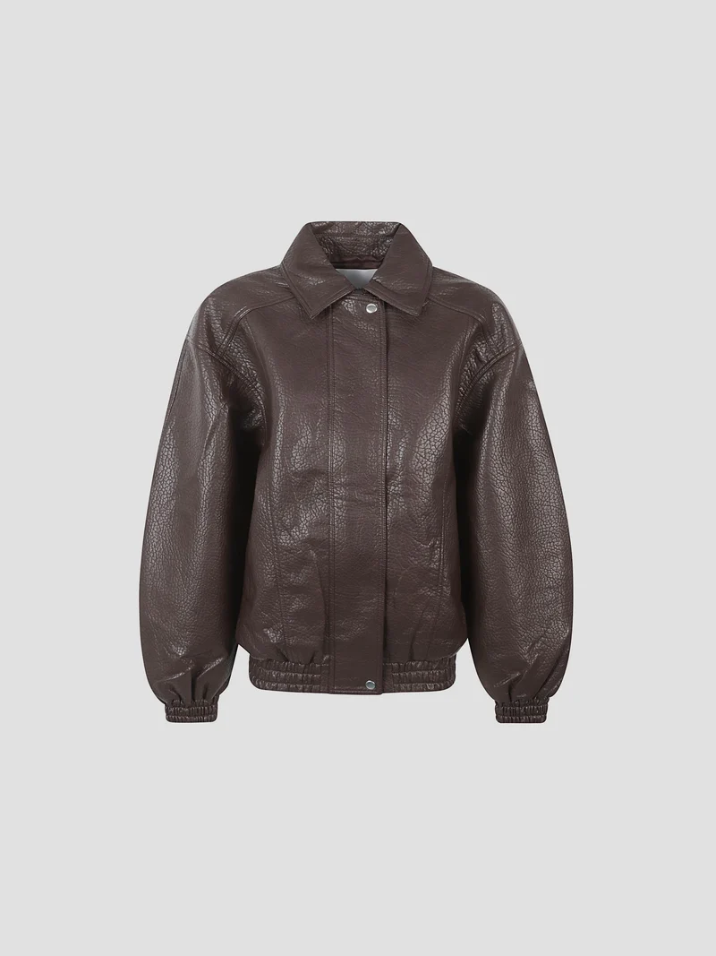 Prescott grained faux leather jacket