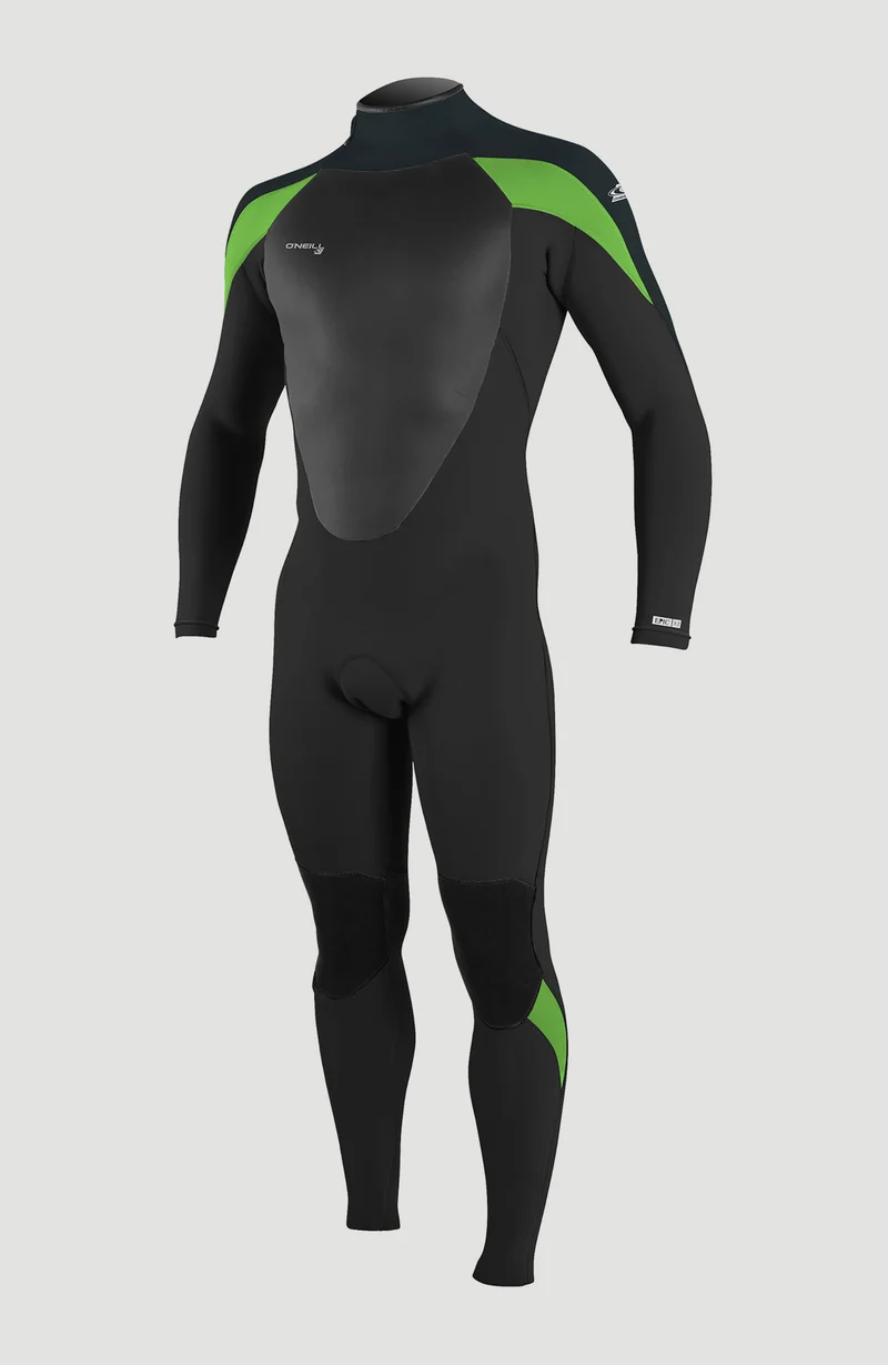 Epic 3/2mm Back Zip Full Wetsuit | BLACK/GUNMETAL/DAYGLO