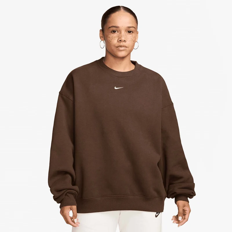 studio fleece crew-neck oversized trui