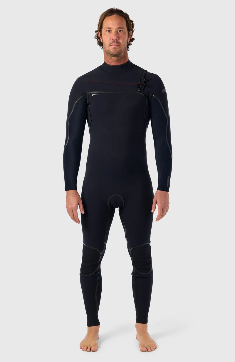 Hyperfreak Fire 3/2mm+ Chest Zip Full Wetsuit | BLACK/BLACK