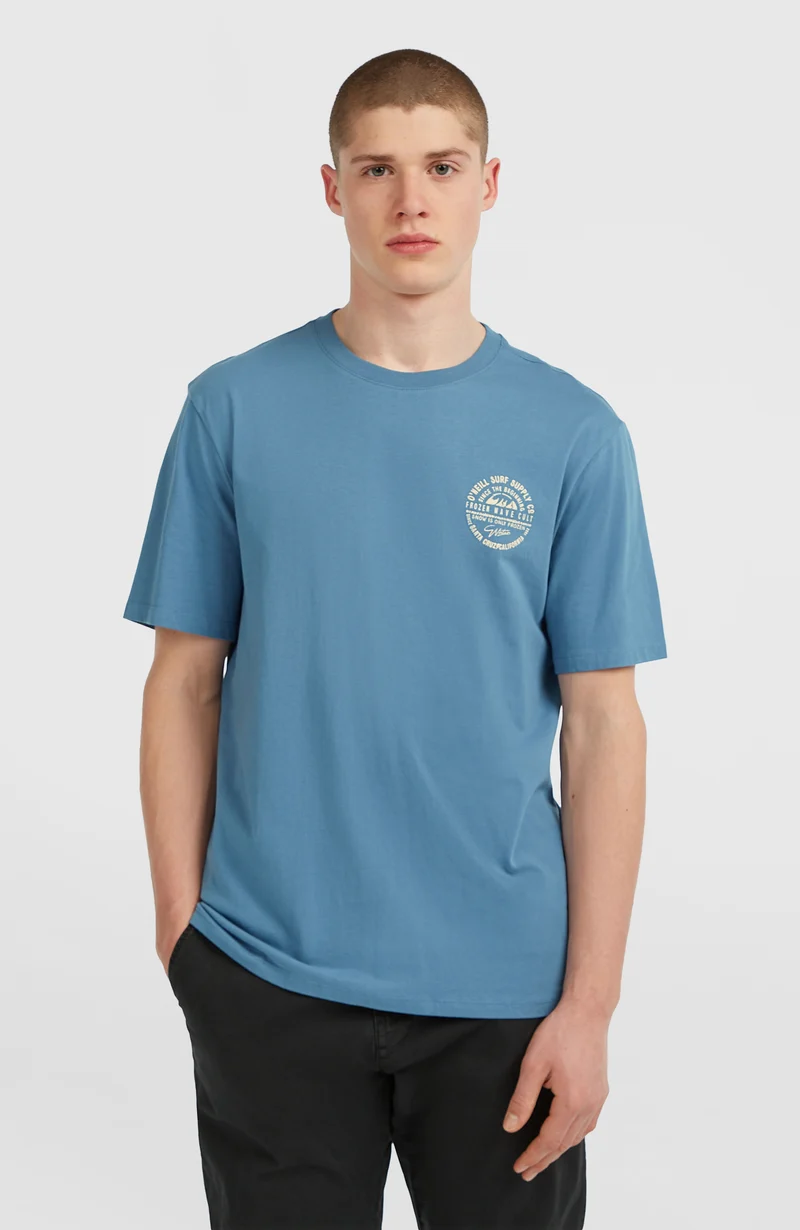Chest Print T-shirt | Mozart Blue