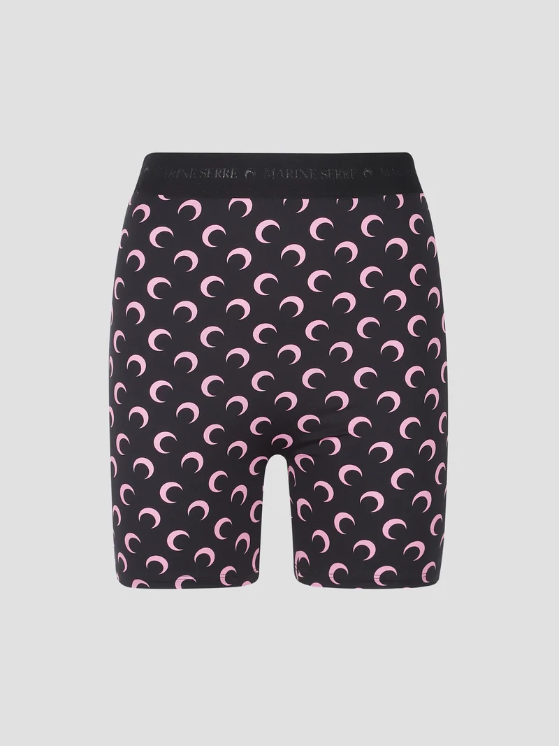 Moon printed biker shorts