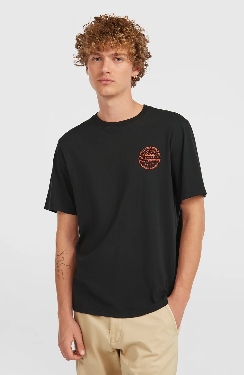 Chest Print T-shirt | Black Out
